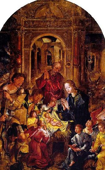 unknow artist Adoration of Shepherds China oil painting art